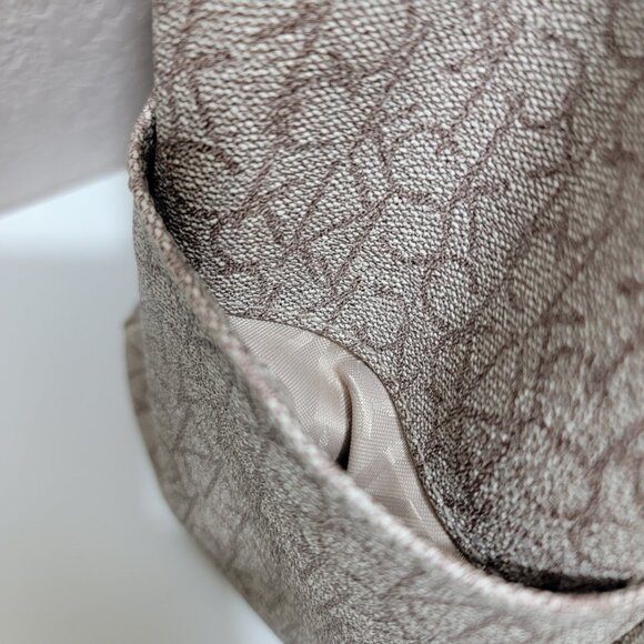 Calvin Klein Logo Jacquard Tote Bag • Brown • Gold Hardware - Picture 9 of 16